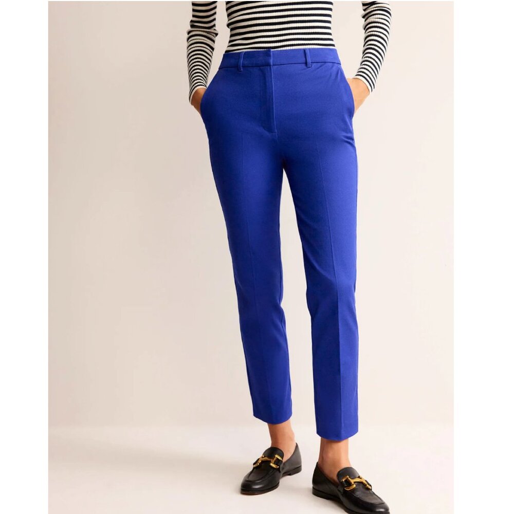 Boden Highgate Bi-Stretch Pants Persian Blue 10L NWT